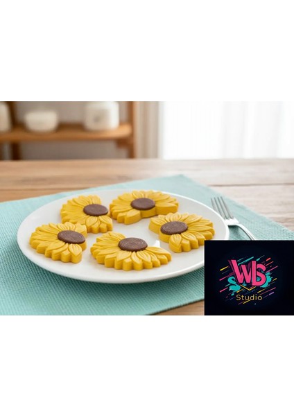 Yarım Ay Çiçeği Kurabiye Kalıbı ve Şeker Hamuru Şekillendirici modelleri