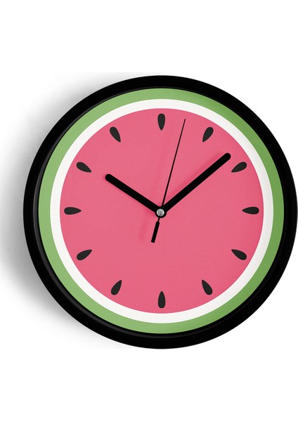 Modern Tasarım Duvar Saati - 25CM - Önü Camlı Siyah Kasa - Sessiz Mekanizma