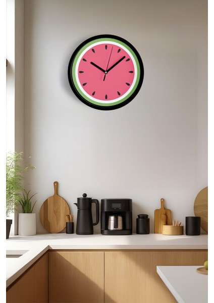 Modern Tasarım Duvar Saati - 25CM - Önü Camlı Siyah Kasa - Sessiz Mekanizma fiyatları