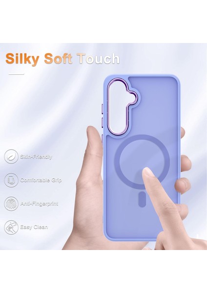 Samsung Galaxy S25 Fe Uyumlu Ekran Koruyuculu Kılıf Magsafe Sarj Destekli Kamera Çıkıntılı Mat Kapak modelleri