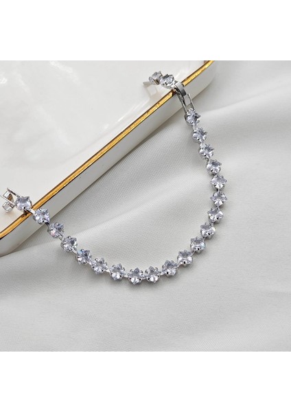 Özel Tasarım Kare Su Yolu Şık Çelik Bileklik