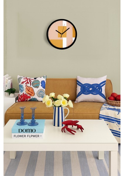 Modern Tasarım Duvar Saati - 25CM - Önü Camlı Siyah Kasa - Sessiz Mekanizma fiyatları