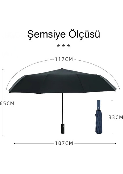 12 Telli Rüzgar Dayanıklı Uv Korumalı ve Su Geçirmez Tam Otomatik Katlanır Şemsiye – Güçlendirilmiş Fiber Yapı ve Özel Bez Kılıf modelleri