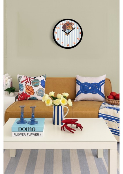 Köpek Tasarım Modern Çocuk Odası Duvar Saati - 25CM - Önü Camlı Siyah Kasa - Sessiz Mekanizma fiyatları