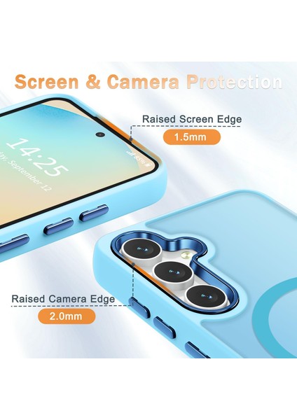 Samsung Galaxy A17 Uyumlu Ekran Koruyuculu Kılıf Magsafe Sarj Destekli Kamera Çıkıntılı Mat Kapak fırsatları