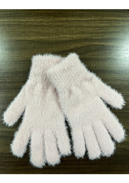 Pembe Peluş Kışlık Yumuşak Dokulu Eldiven (Standart) modelleri