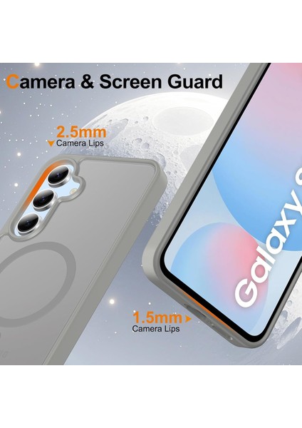 Samsung Galaxy A17 Uyumlu Kamera Lens+Ekran Koruyucu Magsafe Şarj Destekli Iz Tutmaz Mat Kapak fırsatları