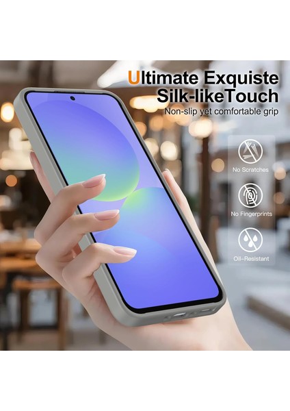 Samsung Galaxy A17 Uyumlu Kamera Lens+Ekran Koruyucu Magsafe Şarj Destekli Iz Tutmaz Mat Kapak indirimleri