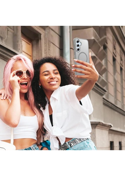 Samsung Galaxy A17 Uyumlu Kamera Lens+Ekran Koruyucu Magsafe Şarj Destekli Iz Tutmaz Mat Kapak