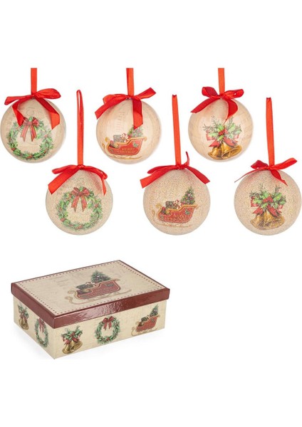 Annabelle Yılbaşı Ağaç Süsü 6 Adet 7,5cm