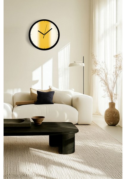 Modern Duvar Saati - 25CM - Önü Camlı Siyah Kasa - Sessiz Mekanizma fiyatları