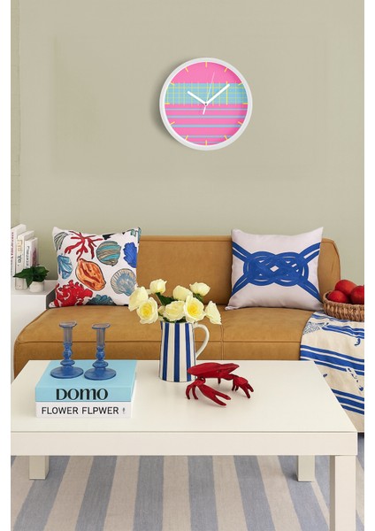 Modern Tasarım Duvar Saati - 25CM - Önü Camlı Beyaz Kasa - Sessiz Mekanizma fiyatları