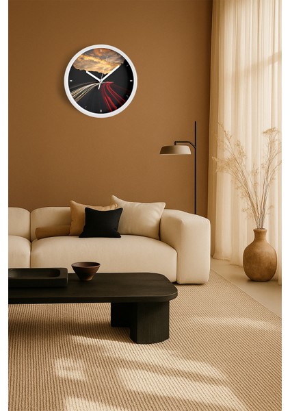Modern Duvar Saati - 25CM - Önü Camlı Beyaz Kasa - Sessiz Mekanizma fiyatları