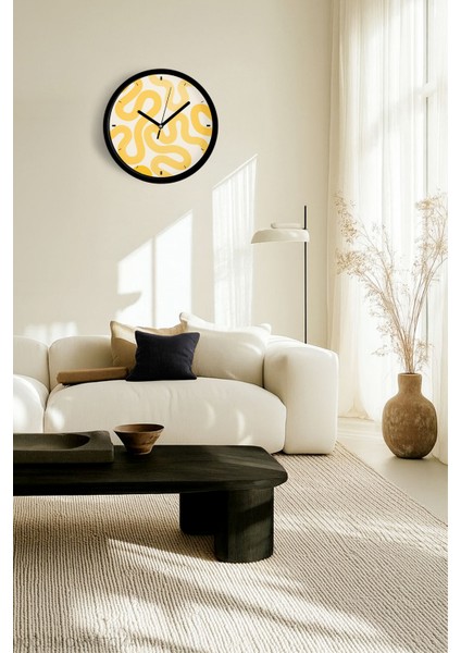 Modern Duvar Saati - 25CM - Önü Camlı Siyah Kasa - Sessiz Mekanizma fiyatları