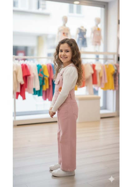 Kız Çocuk Bahçıvan Giyim Yelek Pantolon Body 3 Parça modelleri