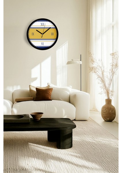 Modern Duvar Saati - 25CM - Önü Camlı Siyah Kasa - Sessiz Mekanizma fiyatları