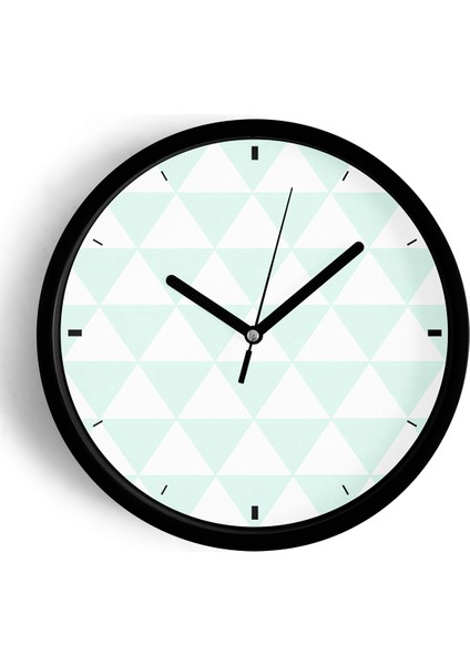 Modern Duvar Saati - 25CM - Önü Camlı Siyah Kasa - Sessiz Mekanizma