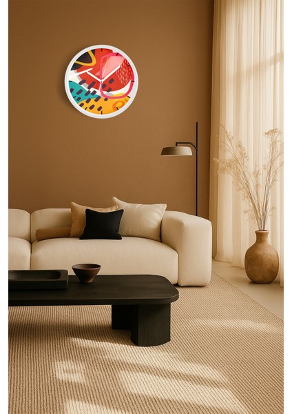 Modern Duvar Saati - 25CM - Önü Camlı Beyaz Kasa - Sessiz Mekanizma fiyatları