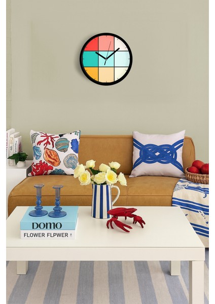 Modern Tasarım Duvar Saati - 25CM - Önü Camlı Siyah Kasa - Sessiz Mekanizma fiyatları