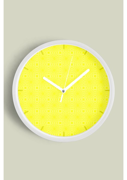 Modern Tasarım Duvar Saati - 25CM - Önü Camlı Beyaz Kasa - Sessiz Mekanizma