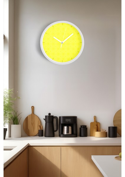 Modern Tasarım Duvar Saati - 25CM - Önü Camlı Beyaz Kasa - Sessiz Mekanizma fiyatları