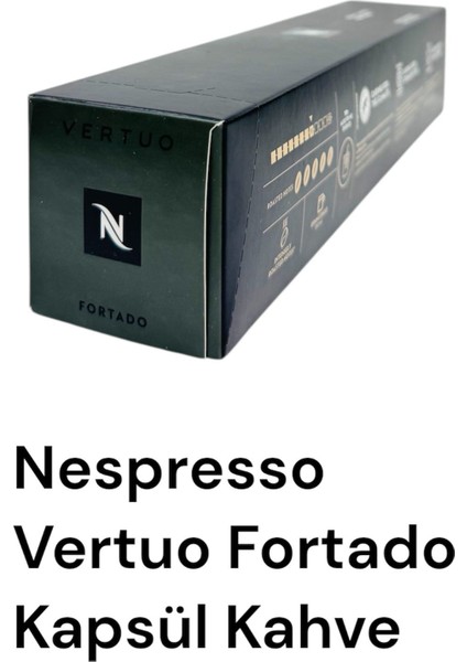 Fortado Vertuo Kapsül Kahve 10 Lu (Vertuo Makineler Için Uygundur)