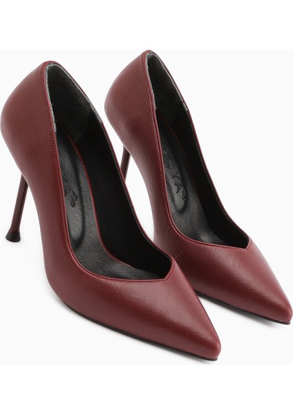 Arya Hakiki Deri Siyah Stiletto Kadın Topuklu Ayakkabı fırsatları