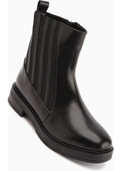 Lena Siyah Lastik Detaylı Kadın Bot