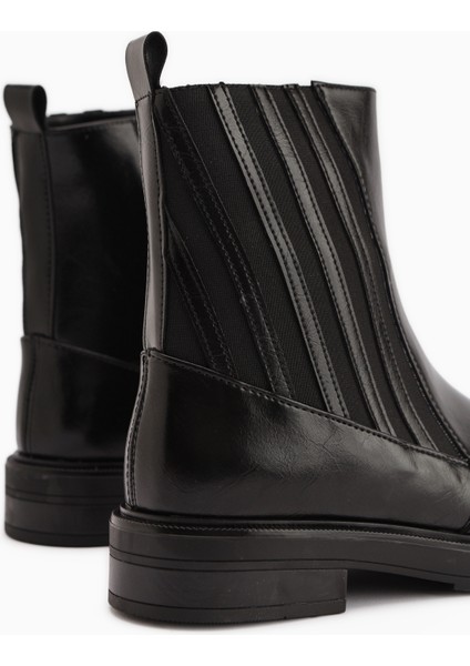 Lena Siyah Lastik Detaylı Kadın Bot indirimleri