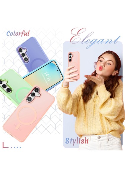 Samsung Galaxy A17 Uyumlu Ekran Koruyuculu Kılıf Magsafe Sarj Destekli Kamera Çıkıntılı Mat Kapak indirimleri