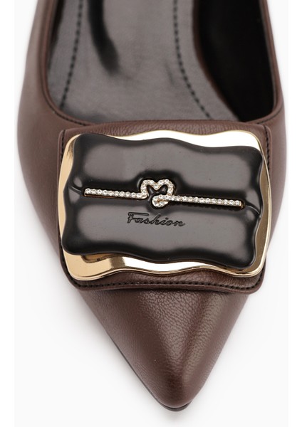 Judita Kahve Tokalı Kadın Topuklu Ayakkabı modelleri