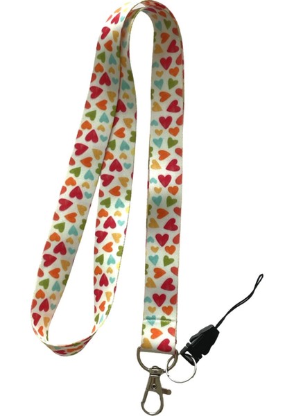 Beyaz Renkli Kalp Desenli Boyun Ipi Telefon Askısı fiyatları