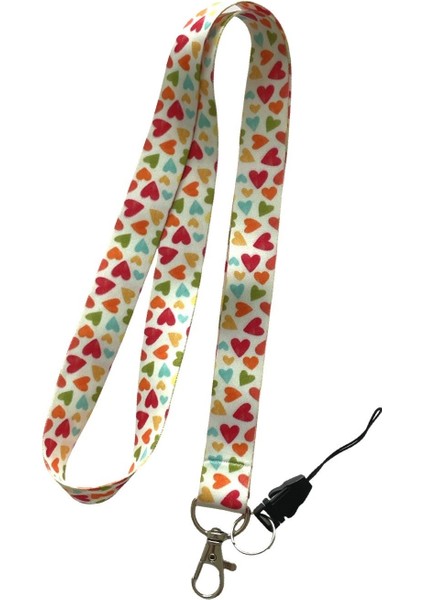 Beyaz Renkli Kalp Desenli Boyun Ipi Telefon Askısı indirimleri