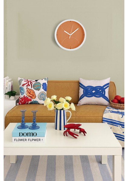 Yansıtmalı Modern Tasarım Duvar Saati - 25CM - Önü Camlı Beyaz Kasa - Sessiz Mekanizma fiyatları