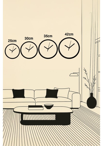 Geometrik Kedi Desenli Modern Duvar Saati - 25CM - Önü Camlı Beyaz Kasa - Sessiz Mekanizma fırsatları