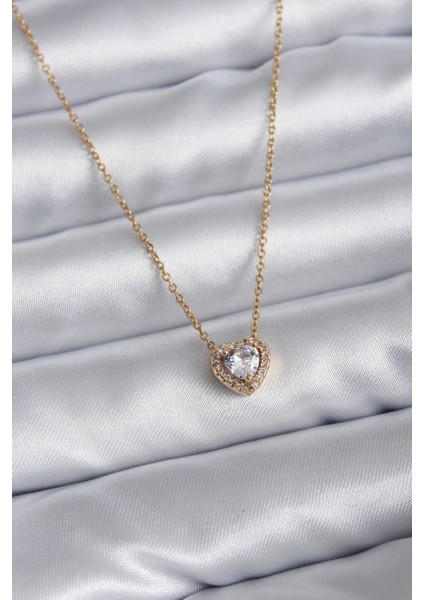 316L Çelik Zincir Gold Renk Charm Kadın Kolye