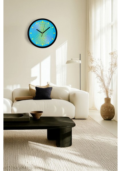 Soyut Tasarım Modern Duvar Saati - 42CM - Önü Camlı Siyah Kasa - Sessiz Mekanizma fiyatları