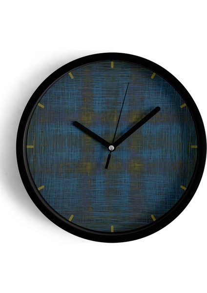 Modern Tasarım Duvar Saati - 25CM - Önü Camlı Siyah Kasa - Sessiz Mekanizma