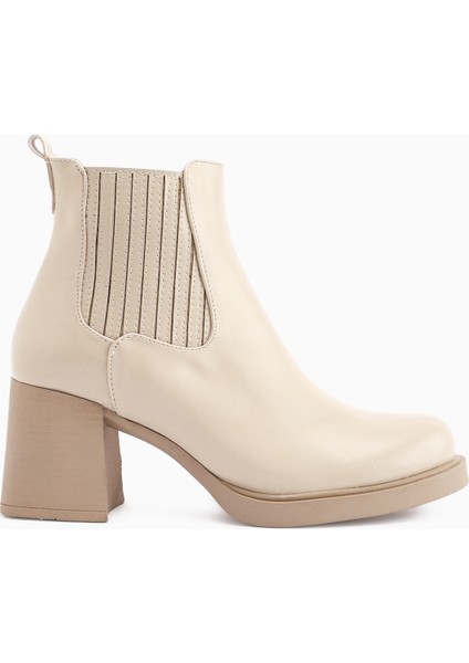Marya Bej Lastikli Kadın Topuklu Bot modelleri