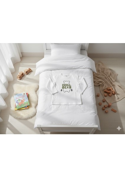 Erkek Çocuk Haki Siyah Ayıcık Desenli Hırkalı 3'lü Takım 5 Yaş indirimleri