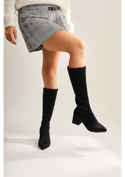 Anastazija Sitah Sivri Burunlu Dalçgıç Kumaş Çizme fiyatları