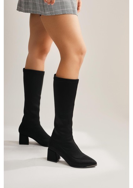 Anastazija Sitah Sivri Burunlu Dalçgıç Kumaş Çizme fırsatları