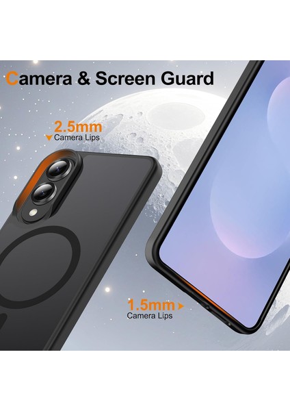 Samsung Galaxy S25 Fe Uyumlu Ekran Koruyuculu Kılıf Magsafe Sarj Destekli Kamera Çıkıntılı Mat Kapak modelleri
