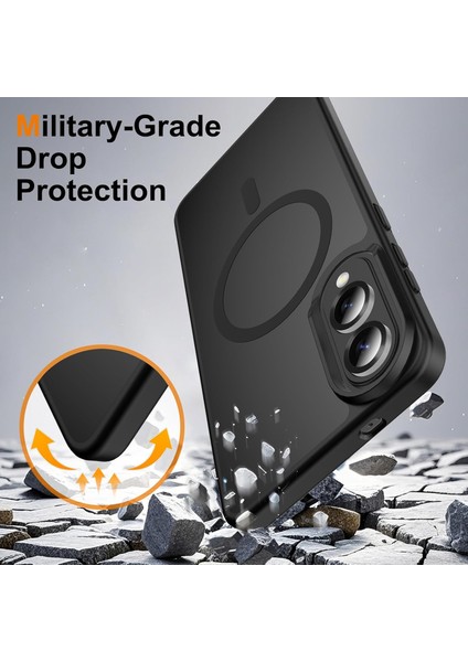 Samsung Galaxy S25 Fe Uyumlu Ekran Koruyuculu Kılıf Magsafe Sarj Destekli Kamera Çıkıntılı Mat Kapak fırsatları