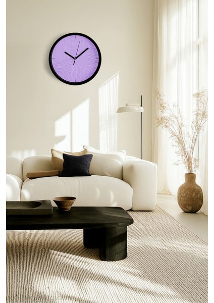 Soyut Alçı Görünümlü Modern Duvar Saati - 25CM - Önü Camlı Siyah Kasa - Sessiz Mekanizma fiyatları