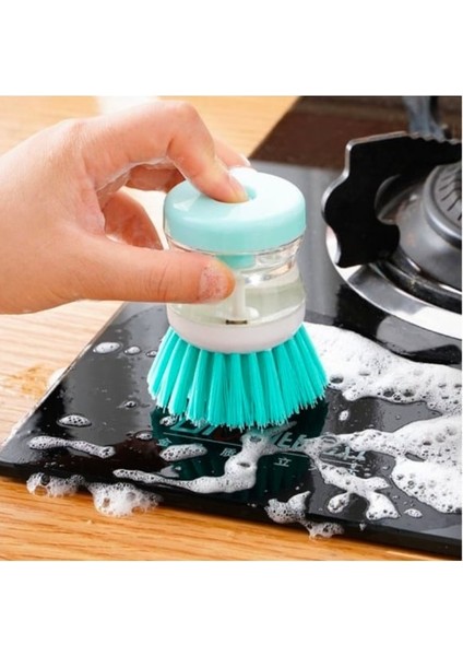 Sıvı Deterjan Hazneli Bulaşık Fırçası Mutfak Banyo Lavabo Yıkama Fırçası