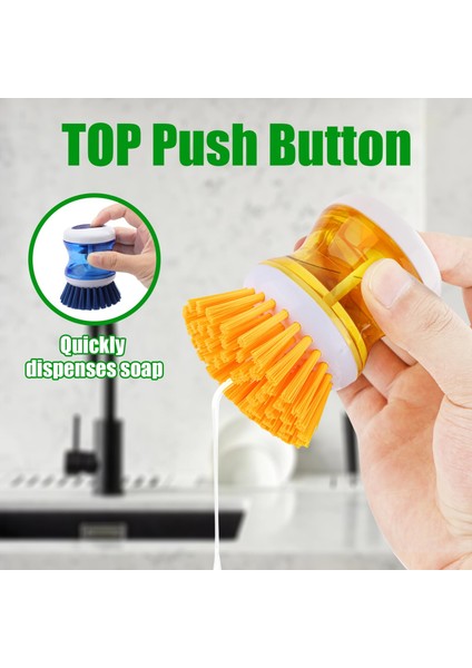 Sıvı Deterjan Hazneli Bulaşık Fırçası Mutfak Banyo Lavabo Yıkama Fırçası fırsatları