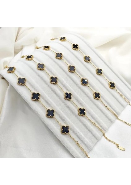 Kararmaz Paslanmaz Siyah Vanklift Çelik Bileklik