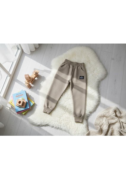 Erkek Çocuk Açık Kahve Boy Yazılı 2'li Takım 3 Yaş modelleri
