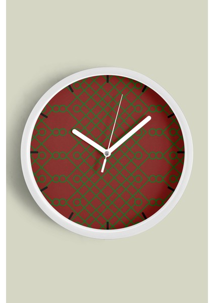 Modern Tasarım Duvar Saati - 25CM - Önü Camlı Beyaz Kasa - Sessiz Mekanizma